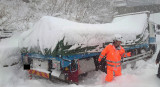 Fuertes nevadas en Japón. Foto: EFE.