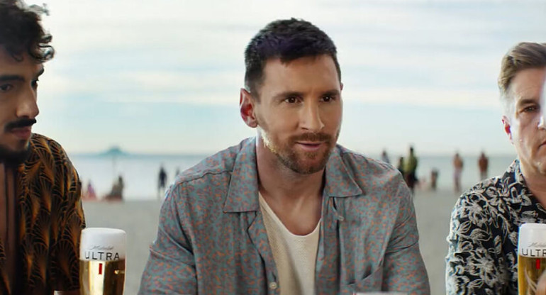 Publicidad con Lionel Messi para el mediotiempo del próximo Super Bowl. Foto: Captura de video.