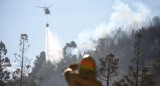 Incendio en el Parque Nacional Los Alerces. Foto: Télam.