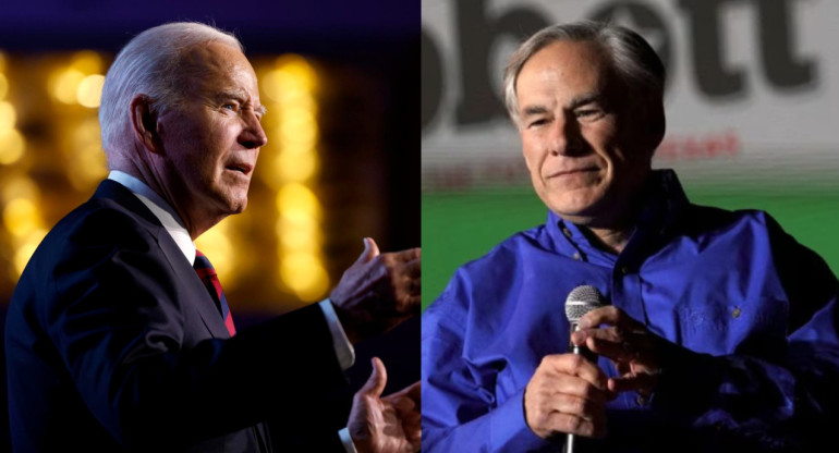 Joe Biden y Greg Abbott. Fotos: EFE y Reuters.