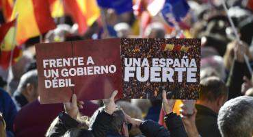 El PP convoca una concentración en Madrid contra la amnistía. Foto: EFE