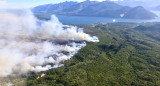 Incendio en el Parque Nacional Los Alerces. Foto: Télam.