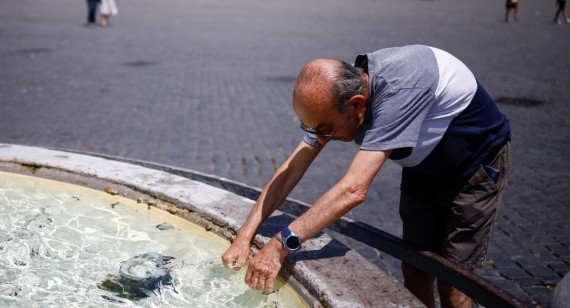 Ola de calor en Italia. Foto: Reuters