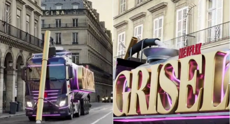 Promoción de la serie Griselda en París. Foto: captura video