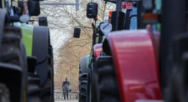 Conflicto con agricultores en Europa. Foto: EFE