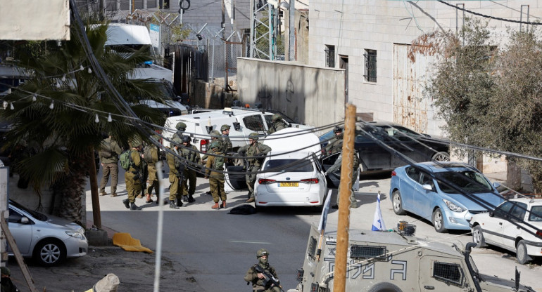 Tropas israelíes en Cisjordania. Foto: Reuters.