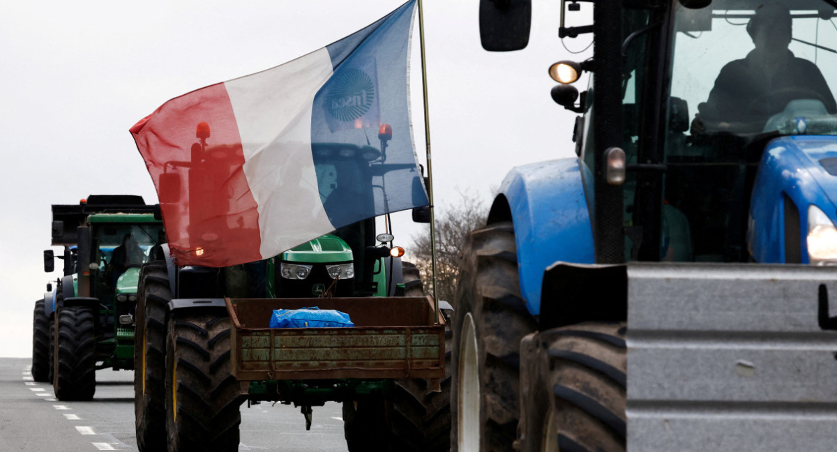 Manifestaciones del secor agro en Francia. Foto: Reuters