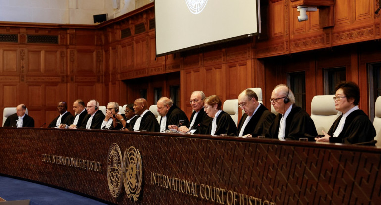 Miembros de la Corte Internacional de Justicia. Foto: Reuters.