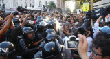 Incidentes en las afueras del Congreso. Foto: NA