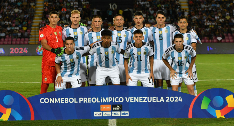 Formación Argentina vs. Uruguay, Preolímpico Venezuela 2024. Foto: X @Argentina.
