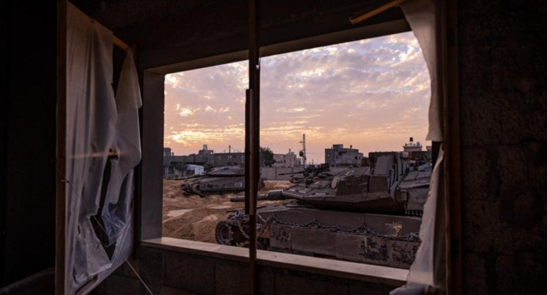El Ejército de Israel a lo largo de la Franja de Gaza. Foto:  Efe