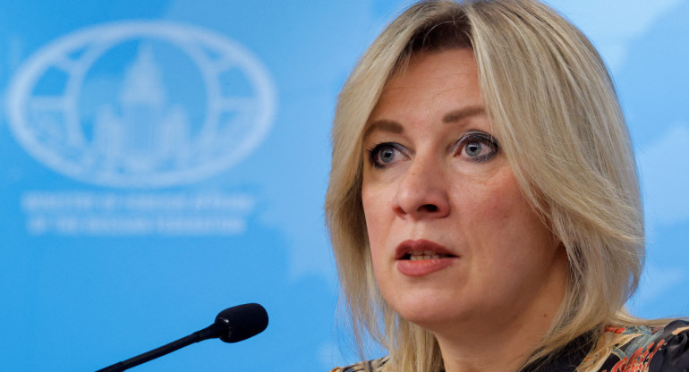 María Zajárova, portavoz de Exteriores de Rusia. Foto: Reuters.