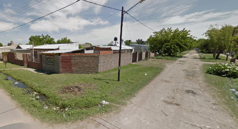 Femicidio en Florencio Varela, la zona donde encontraron los cuerpos. Foto: Google Maps
