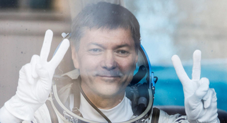 El cosmonauta ruso Oleg Kononenko establece el récord de mayor tiempo en el espacio. Foto: EFE