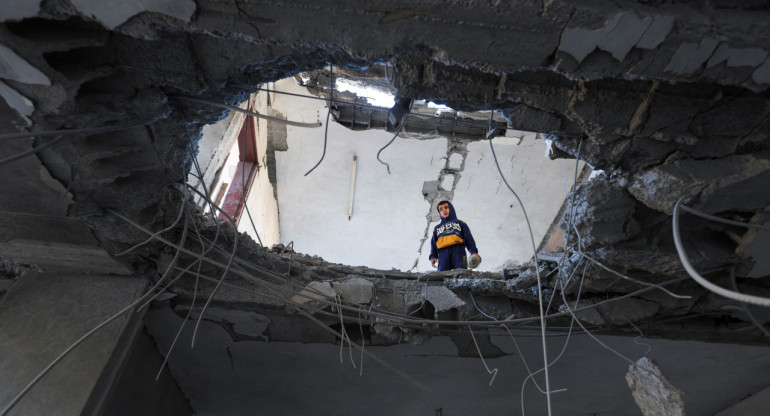 Destrucción en Rafah. Foto: Reuters.