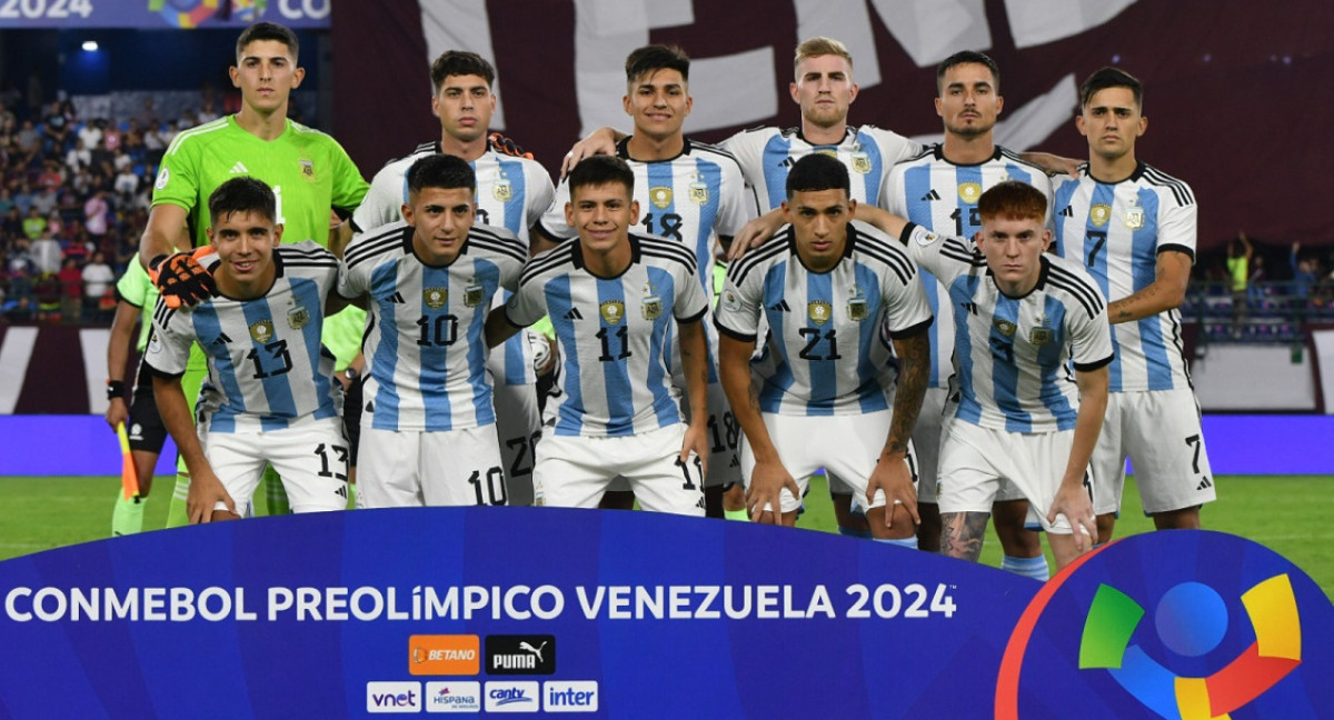 Formación Selección Argentina Sub 23 vs. Venezuela. Foto: X @Argentina.