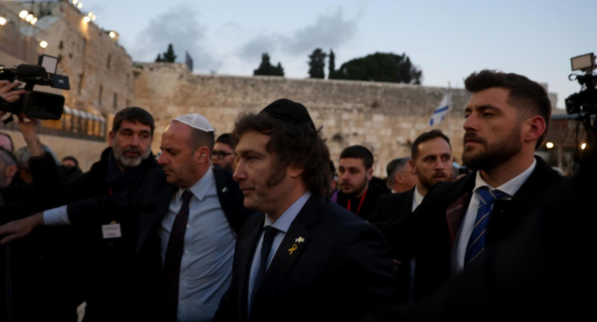 Javier Milei visita el Muro de las Lamentaciones, Jerusalén, Israel. Efe