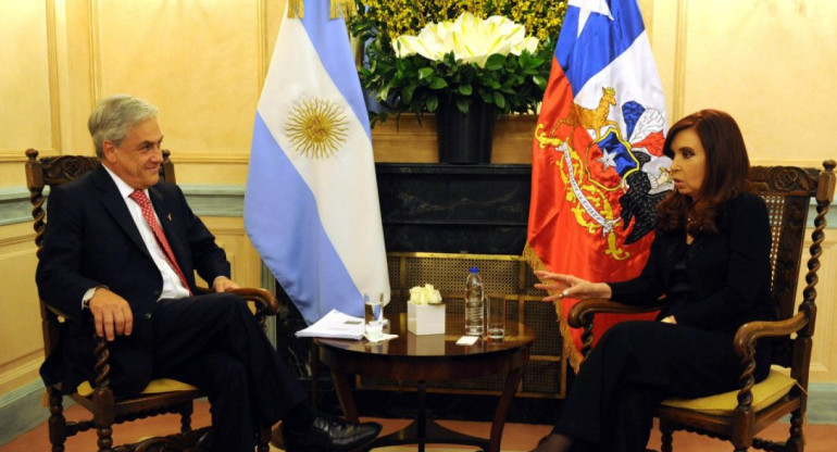 Cristina Kirchner y Sebastián Piñera. Foto: Facebook Cristina Kirchner