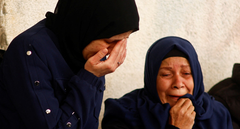 Lamento de familiares de víctimas de la guerra en Gaza. Foto: REUTERS.