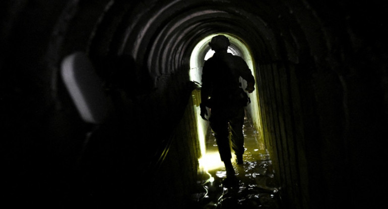 Ejército de Israel en túneles de Gaza. Foto: Reuters.
