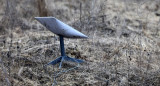 Terminal Starlink en Ucrania. Foto: Reuters.