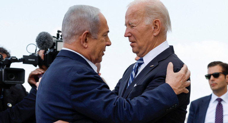 Joe Biden y Benjamín Netanyahu. Foto: NA