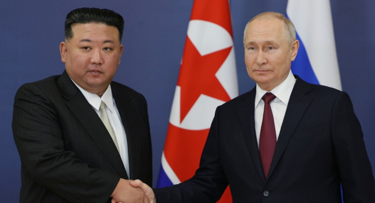 Vladímir Putin y Kim Jong-un, Rusia y Corea del Norte. Foto: EFE