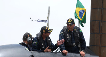 La Armada de Brasil recibe en Itaguaí el segundo submarino clase Scorpene, el Humaita. Reuters