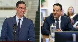 El mandatario español, Pedro Sánchez, y el primer ministro irlandés, Leo Varadkar. Foto: EFE