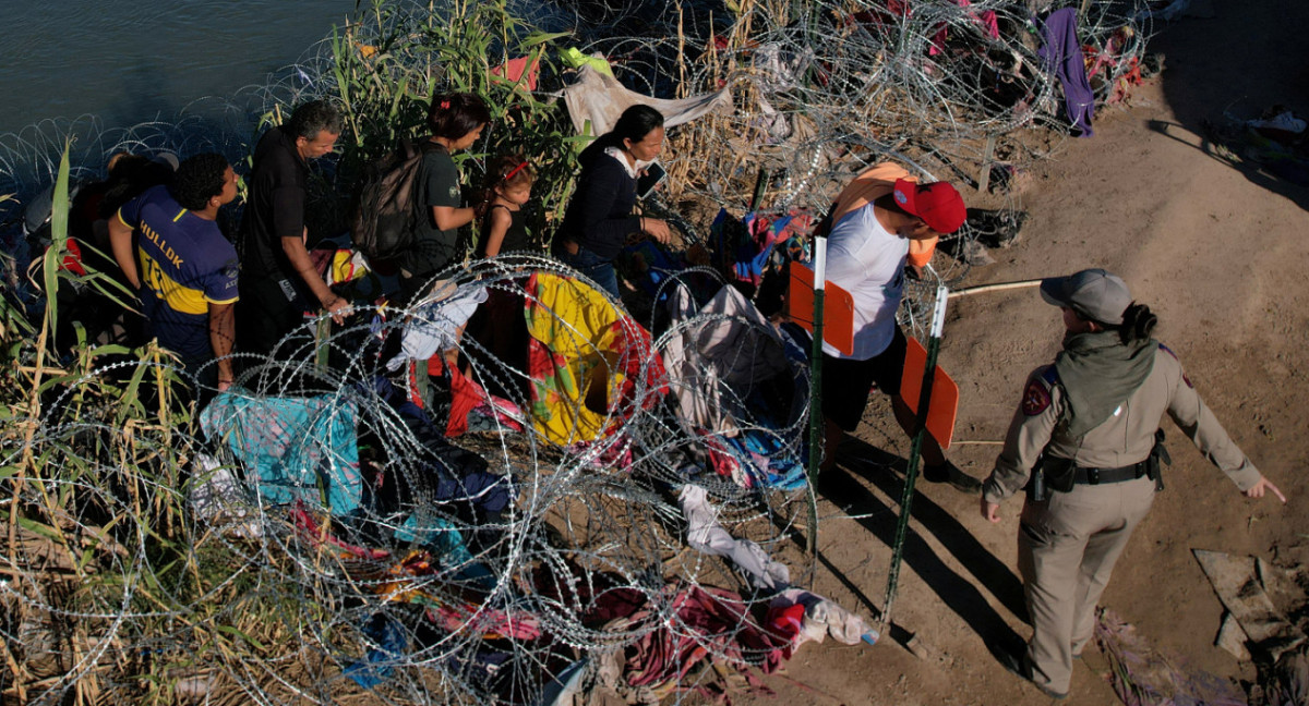 Migración ilegal en Texas. Foto: Reuters