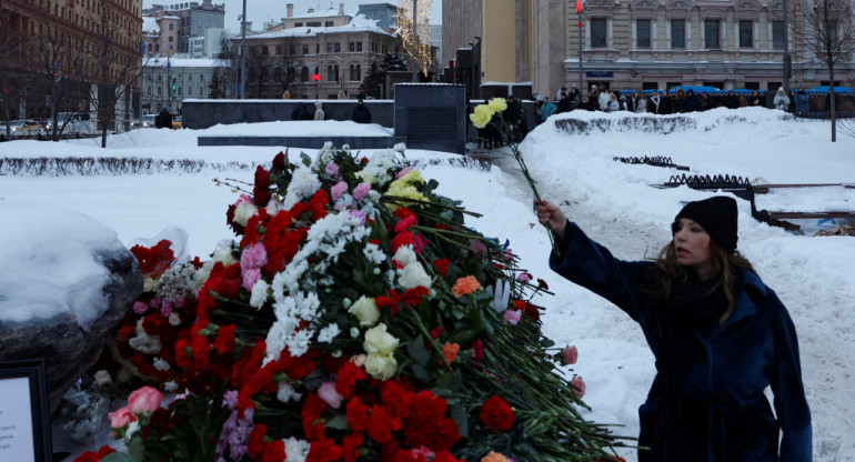 Homenajes a Alexéi Navalny. Foto: Reuters.