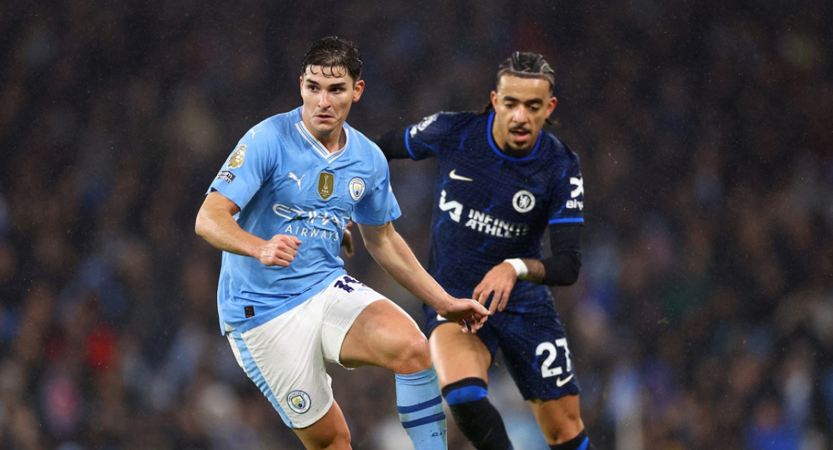 Julián Álvarez; Manchester City-Chelsea. Foto: Reuters.