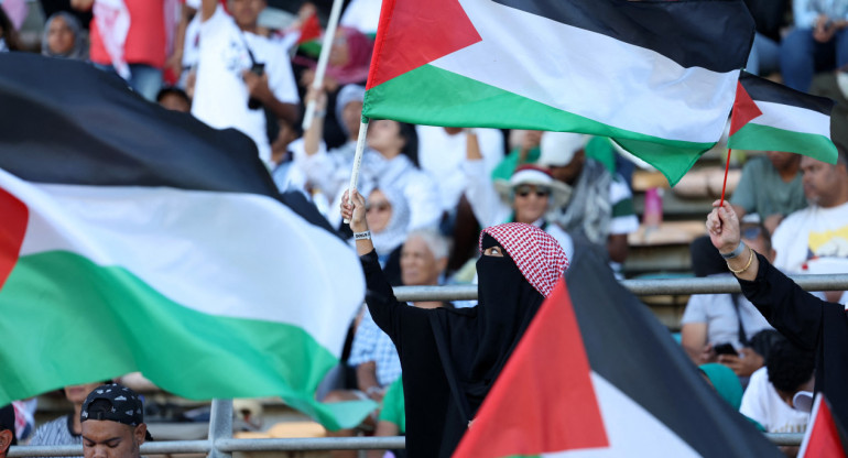 Banderas de Palestina. Foto: Reuters
