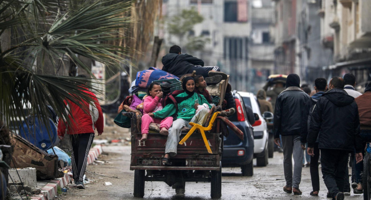 Desplazados en Gaza. Foto: EFE.