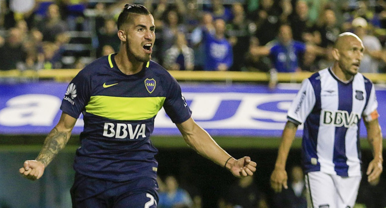 Junior Benítez con la camiseta de Boca Juniors. Foto: NA.