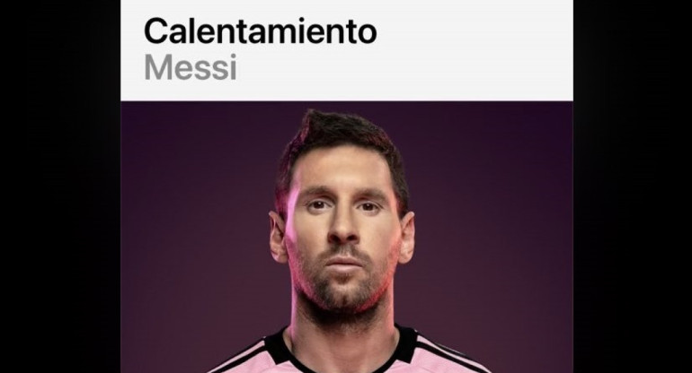 Playlist de Lionel Messi en Apple Music.