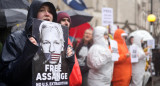 Protestas a favor de Julian Assange. Foto: EFE.