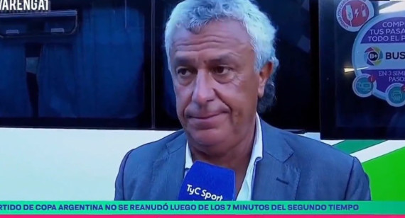 Néstor Gorosito, tras la agresión a Fernando Brandán en el Tigre - Chacarita por Copa Argentina. Foto: Captura de video.