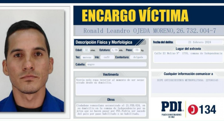 Ronald Ojeda Moreno, el militar venezolano secuestrado