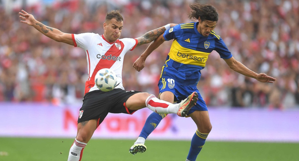 Edinson Cavani; River Plate vs. Boca Juniors. Foto: Télam.