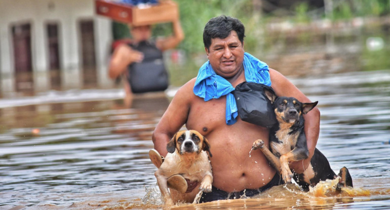 Inundación en Acre, estado brasileño fronterizo con Perú y Bolivia. Foto: EFE