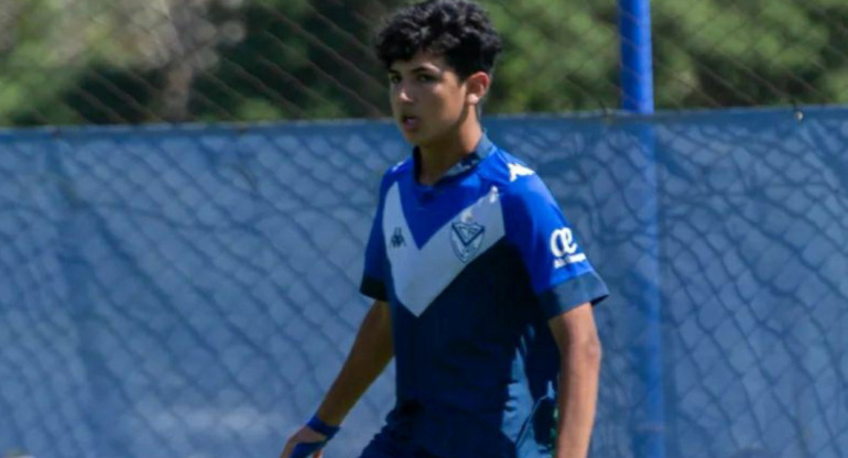 Yair Rodríguez Pereyra, futbolista de la Octava División. Foto: Vélez.