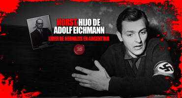 Horst, hijo de Adolf Eichmann, líder de neonazis en Argentina. Foto: 26 Historia/Canal 26.