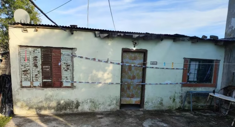La casa donde ocurrió el femicidio en Berisso