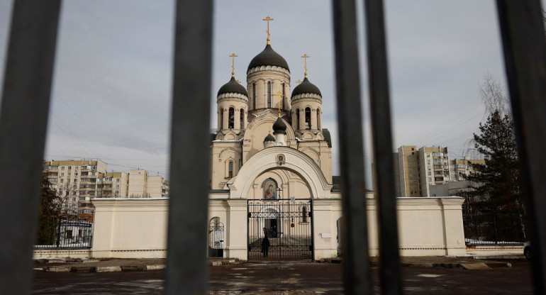 Iglesia del Icono de la Madre de Dios, donde se espera que se celebre el servicio para Alexéi Navalny. Foto: Reuters