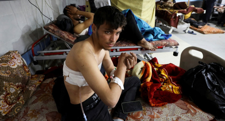 Palestinos heridos en el hospital Al Shifa de Gaza. Foto: Reuters