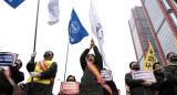 Manifestaciones de médicos en Corea del Sur. Foto: EFE.