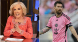 Mirtha Legrand y Lionel Messi. Foto: eltrece - Reuters.