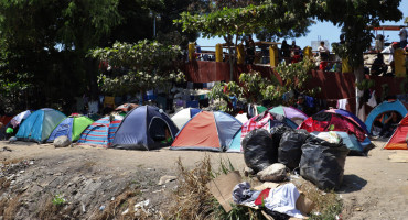 Migrantes en Tapachula, México. Foto: EFE.