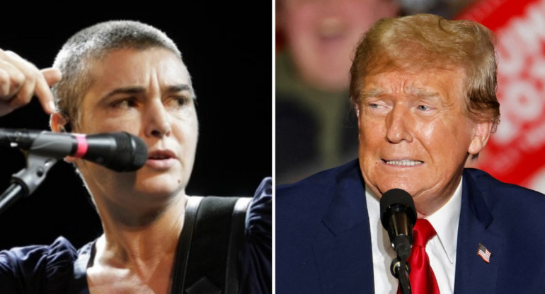 Sinéad O’Connor y Donald Trump. Foto: Reuters.